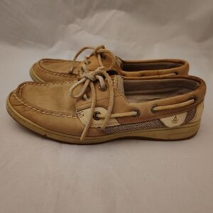 Sperry Women's Size 7.5 Medium Top-Sider Tan Boat Shoes